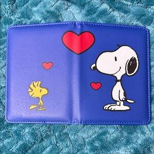Blue Snoopy and Woodstock Passport Holder